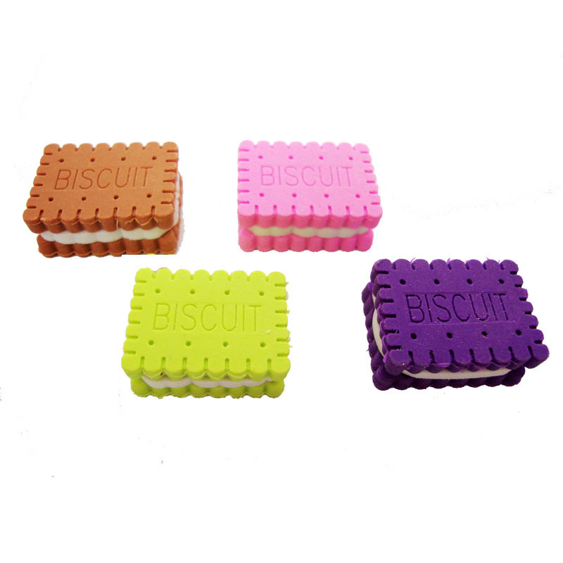Sandwich Biscuit Shape Eraser DIY Removable Food Cake - Image 6