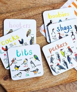 Alternative view of Bird Pun Coasters Fun Square Drink Coaster For Children Wooden And PVC Cup Mats Home Kitchen Decor