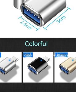 Alternative view of Type-c To Usb30 USB With Indicator Light Mobile Phone Mouse Keyboard Sound Card Car Charger OTG Adapter