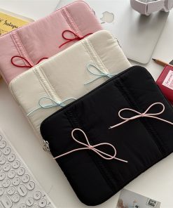 Tablet PC Bag Elastic Lace Bow Laptop Sleeve
