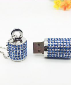 Alternative view of Crystal cylinder lipstick USB flash drive