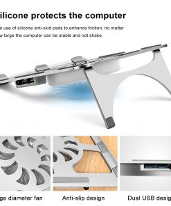 Alternative view of Foreign Trade New Computer Radiator Desktop Office Folding Lifting Computer Cooling Bracket Aluminum Alloy Bracket