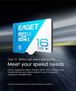 Alternative view of EAGET T1 Micro SD Card 64GB 32GB 16GB Memory Card 128GB TF Card Class10 UHS-I 80MB S Microsd   Memory Card For Smartphone