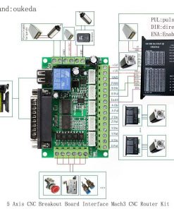 Alternative view of 5 Axis CNC Breakout Board Interface Mach3 CNC Router Kit