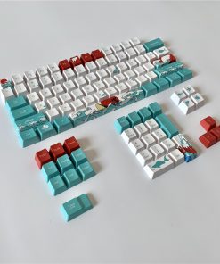 Alternative view of Coral Sea Keycap Mechanical Keyboard