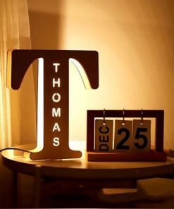 Wooden Letter Lamp Pendulum Lamp Personalized Custom Decorative Lamp