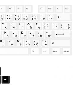 Alternative view of Black And White Japanese Minimalist Sublimation Keycap