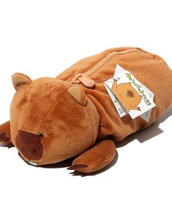 Cute Cartoon Animal Wombat Family Plush Pencil Case