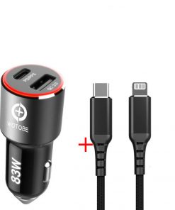 Compatible with Apple, 83W fast Car Charger,1port USB C PPSPD 65W 45W 30W 20W,1port QC3.0 for xiaomi TYPE C laptop tablet iphone 12 S20Note 10 20