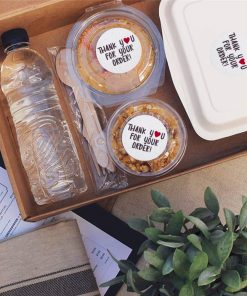 Alternative view of Round Thank You For Ordering Sticker Store Gift White Label Sticker 500 Pcs