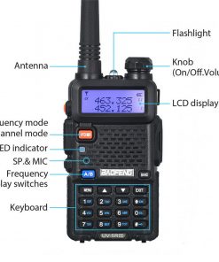 Baofeng Uv-5R Three Segment Walkie Talkie Vhf 220-226Mhz Uhf Frequency Dual Antenna Walkie Talkie Civil Handpiece