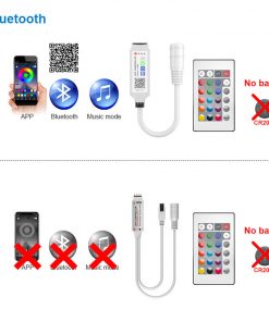 Alternative view of 24-Key Mini Bluetooth Dc Head Rgb Controller