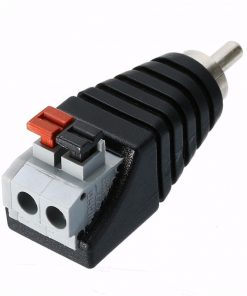 Mayitr 1pc Speaker RCA Connector Universal Wire A V Cable to Audio Male RCA Adapter Jack Press Plug Cabe for Audio Cable