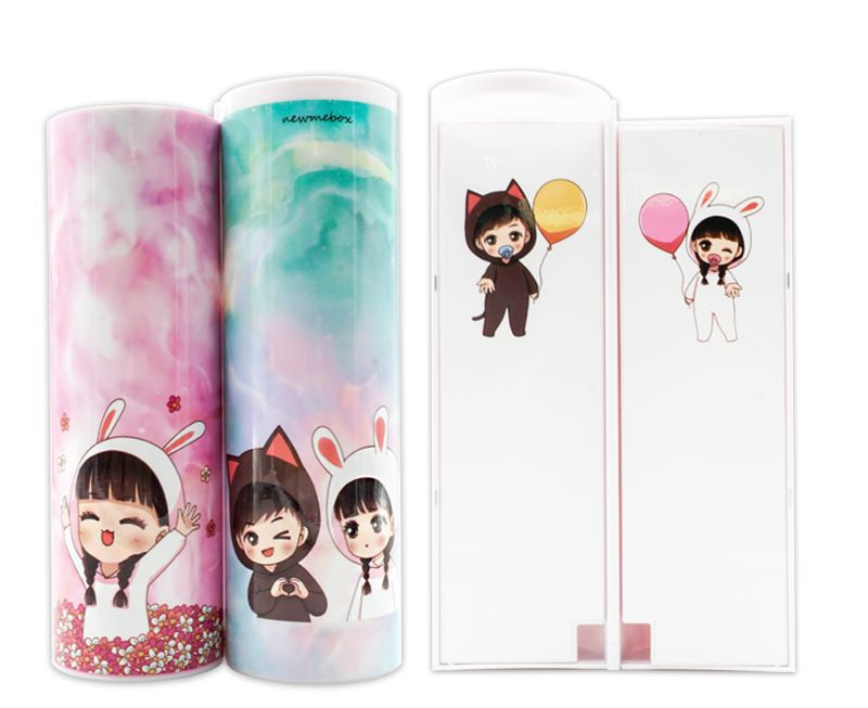 Long Student Pencil Case, Multifunctional Pencil Case, Plastic Double-layer Children's Creative Pencil Case - Image 9