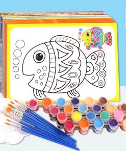 One-Time Color-Filling Gouache Painting Drawing Board