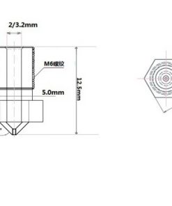 Alternative view of 3D printer nozzle