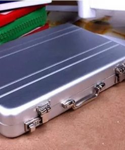 Alternative view of Creative password safe shape aluminum business card holder mini suitcase business card holder white collar office company gifts