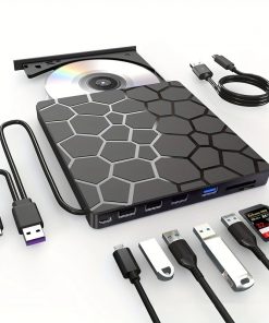 Alternative view of Multifunctional External CD Driver CD Writer