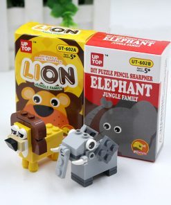 Alternative view of Assembling DIY building block pencil sharpener