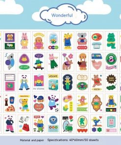 Alternative view of Stickers Hand Account Painting Heart Stickers Notebook Special Screen Protector Japanese Paper Cartoon Characters