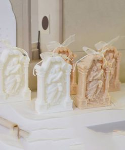 Alternative view of Ancient Greek Couple Angel Aromatherapy Gypsum Candle Chocolate Baking Cake Decorating Silicone Mold