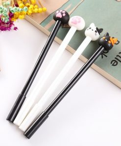 Creative cute cartoon black white cat ink pen