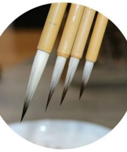 Alternative view of Writing Brush Lower Case Thin Gold Body Wolf Wool Hook Thread Writing Brush