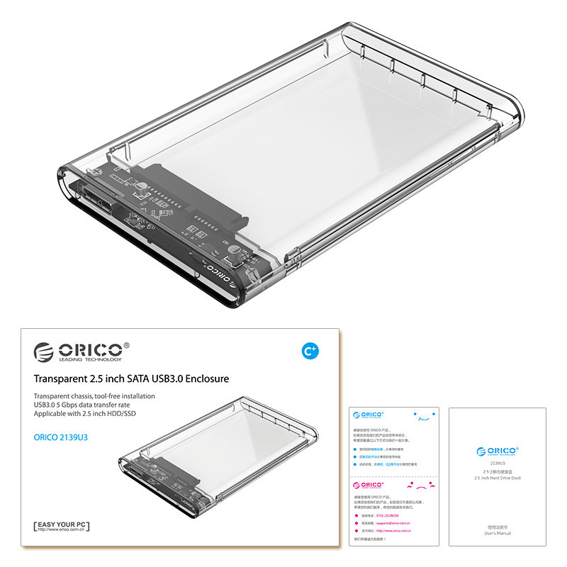 ORICO 2139U3 2.5" Notebook HDD Enclosure - Image 7