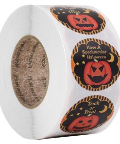 Alternative view of Amazon Explosive Halloween Pumpkin Pattern Candy Gift Envelope Sticker