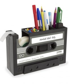 Cassette Tape Dispenser Pen Holder Vase Pencil Pot