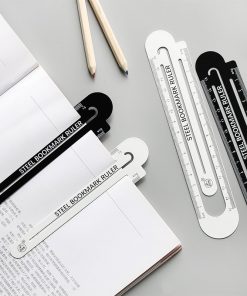 Black and white two-sided ruler
