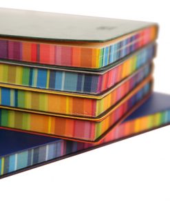 Colorful Rainbow Side A5 Leather Cover Notebook