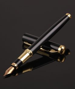 Business office students practice writing ink pen