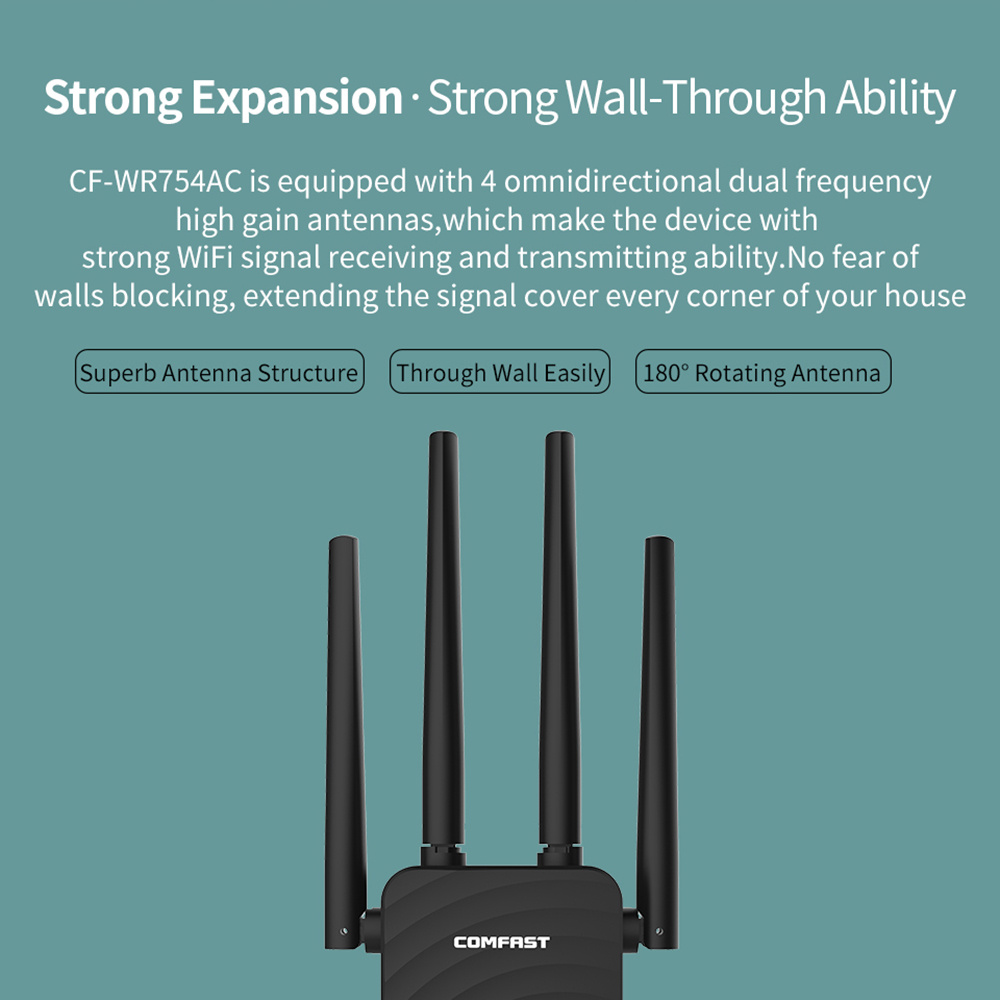 Dual-band 1200-megabit wireless relay router - Image 3