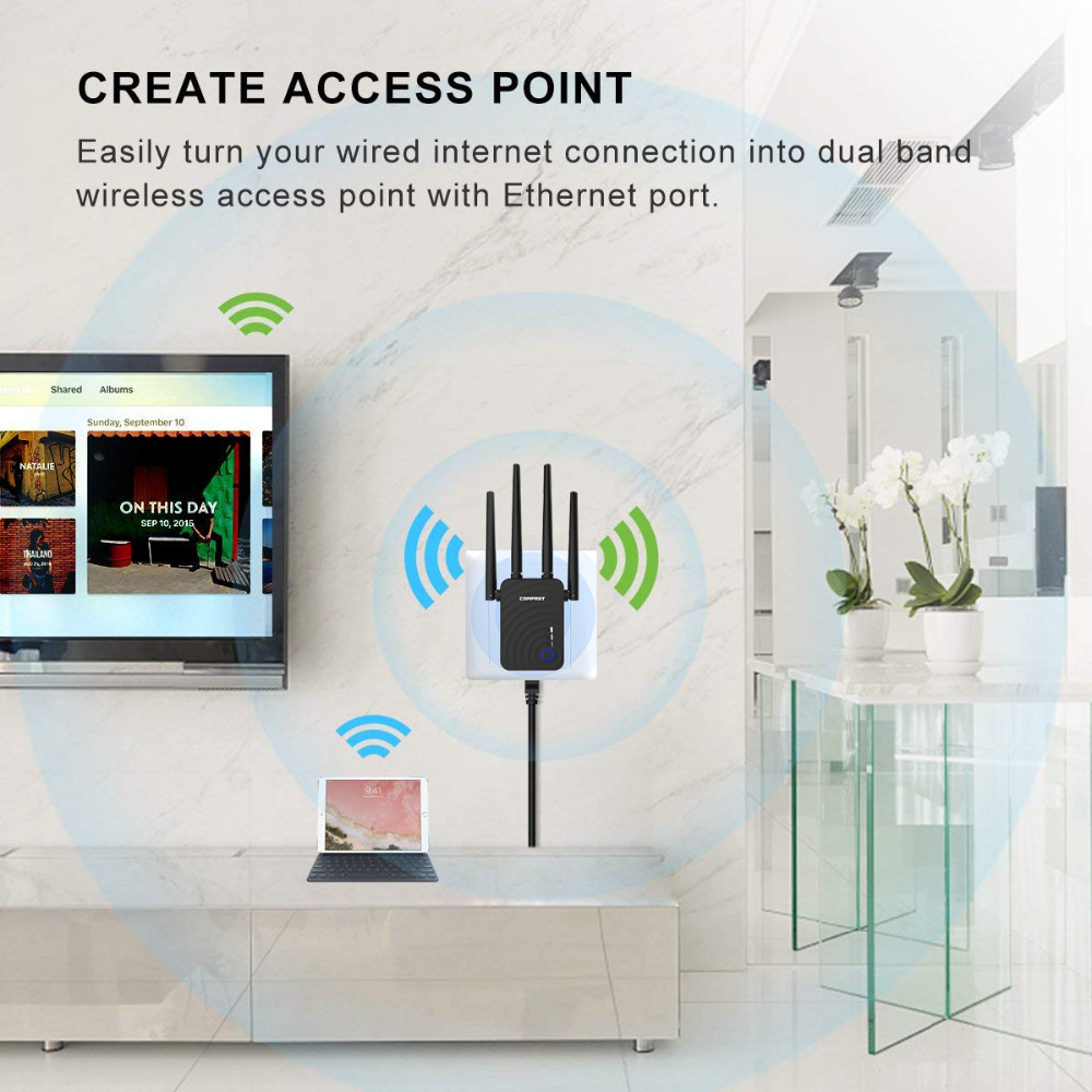 Dual-band 1200-megabit wireless relay router - Image 2