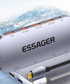 Alternative view of 11-in-1 Expansion Dock Typ-c HUB Multi-function Gigabit Network Port Cable Seperater