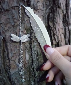 Luminous Retro Pure Copper Feather Bookmark