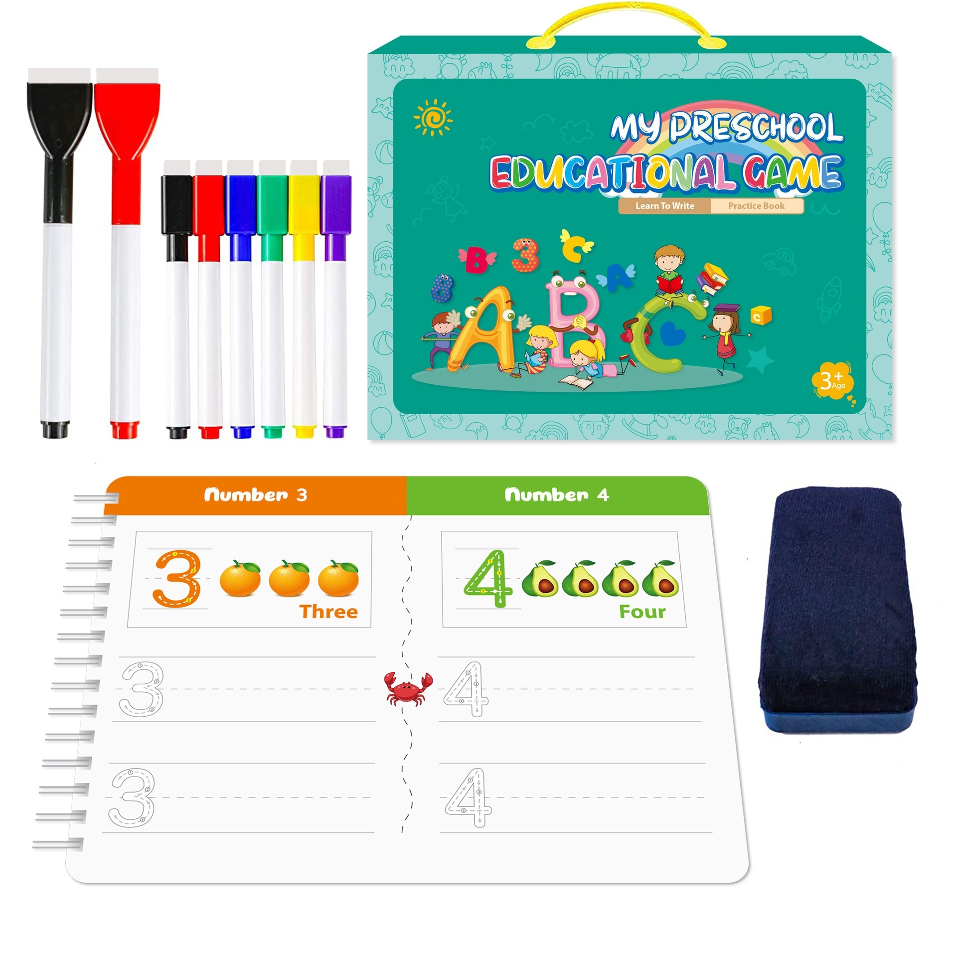 Handwriting Practice Book Montessori Early Education Toys Exercise Book - Image 3