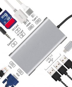 Alternative view of USB Type C to HDMI Ten in one expansion dock usb dock