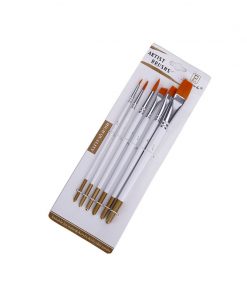 Set of 6 watercolor acrylic brushes