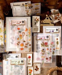 Huazhisen Series Sticker Material Pack Art Style Forest Label