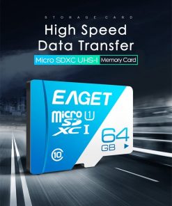 EAGET T1 Micro SD Card 64GB 32GB 16GB Memory Card 128GB TF Card Class10 UHS-I 80MB S Microsd   Memory Card For Smartphone