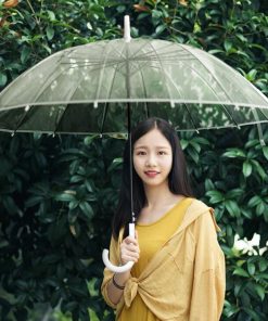 Big Long Handle 16 Rib Transparent Umbrella