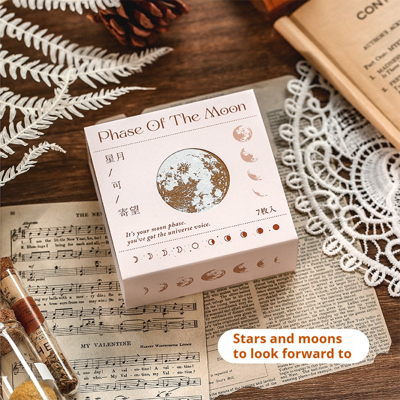 Mr Paper Seal Suit Romantic Handmade Series Vintage Journal DIY Decorative Painting 7 Pieces In 2 Options - Image 6