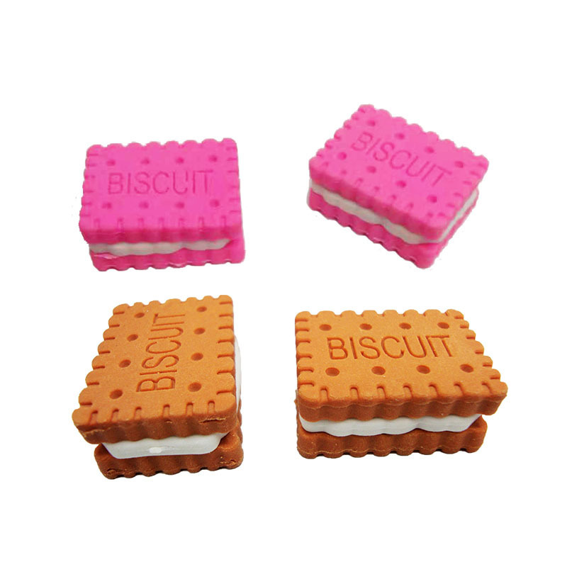 Sandwich Biscuit Shape Eraser DIY Removable Food Cake - Image 5