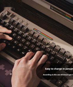 Retro Mechanical Gaming Keyboard Wireless Bluetooth With Rocker