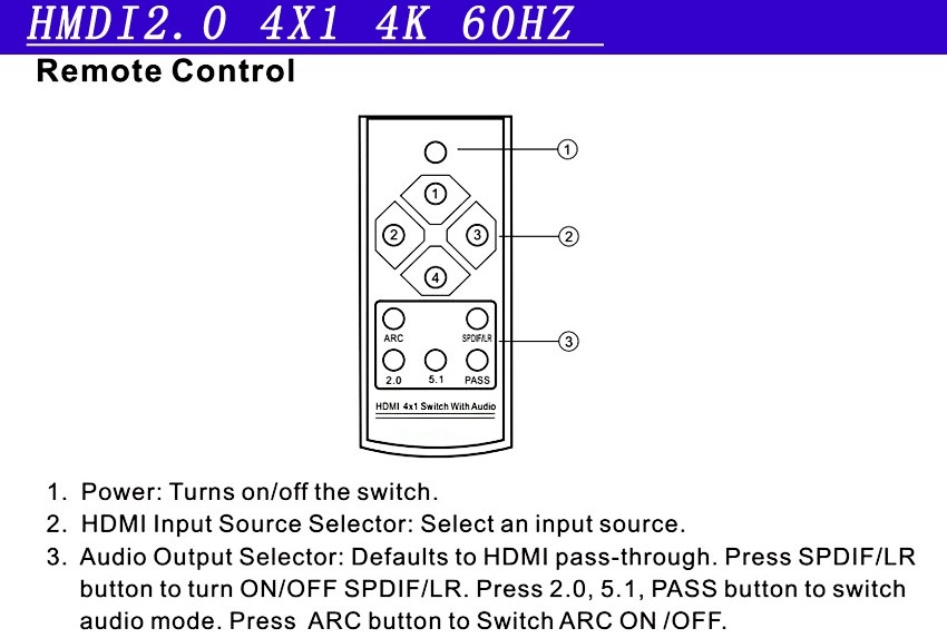 Switch With Audio Four In And One Out - Image 4