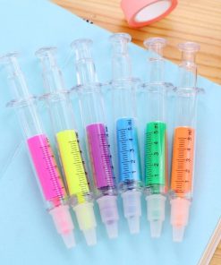 Alternative view of 6 Syringe Fluorescent Highlighter Pens