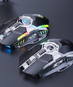 7-button 2.4G Silent Charging RGB Streamer Horse Racing Wireless Gaming Mouse