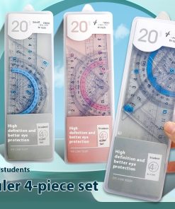Youpai Ruler Sets Transparent Acrylic Drawing Four-piece Square Protractor